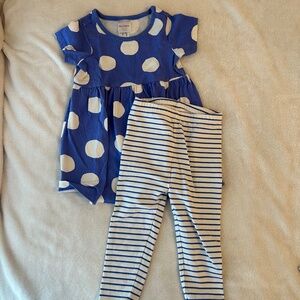 Hanna Anderson Dress and Leggings Set 18-24 Month